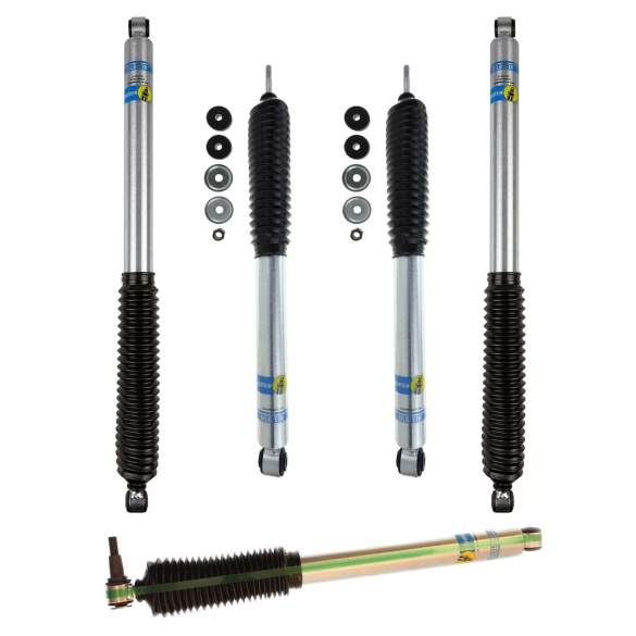 05-'16 Ford F-250 Super Duty 4WD Bilstein 5100 2" Front & 0-1" Rear Lift Kit Shocks with Steering Stabilizer